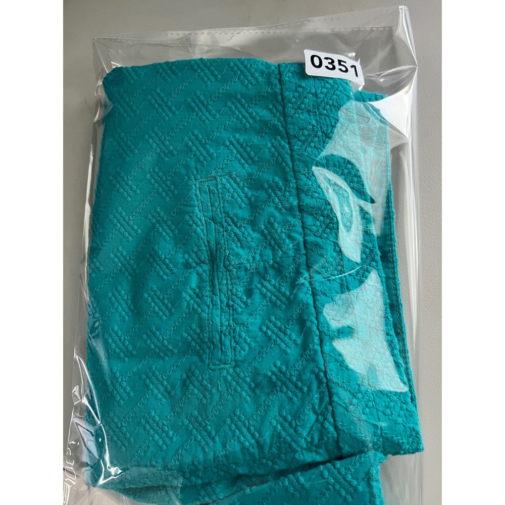 Banana Republic Hampton Fit Shorts Women's 6 Turquoise Teal Textured 100% Cotton - Picture 10 of 10